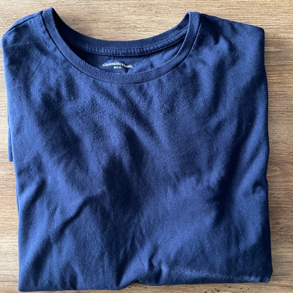 Goodfellow & Co Navy Blue Solid T-Shirt XL